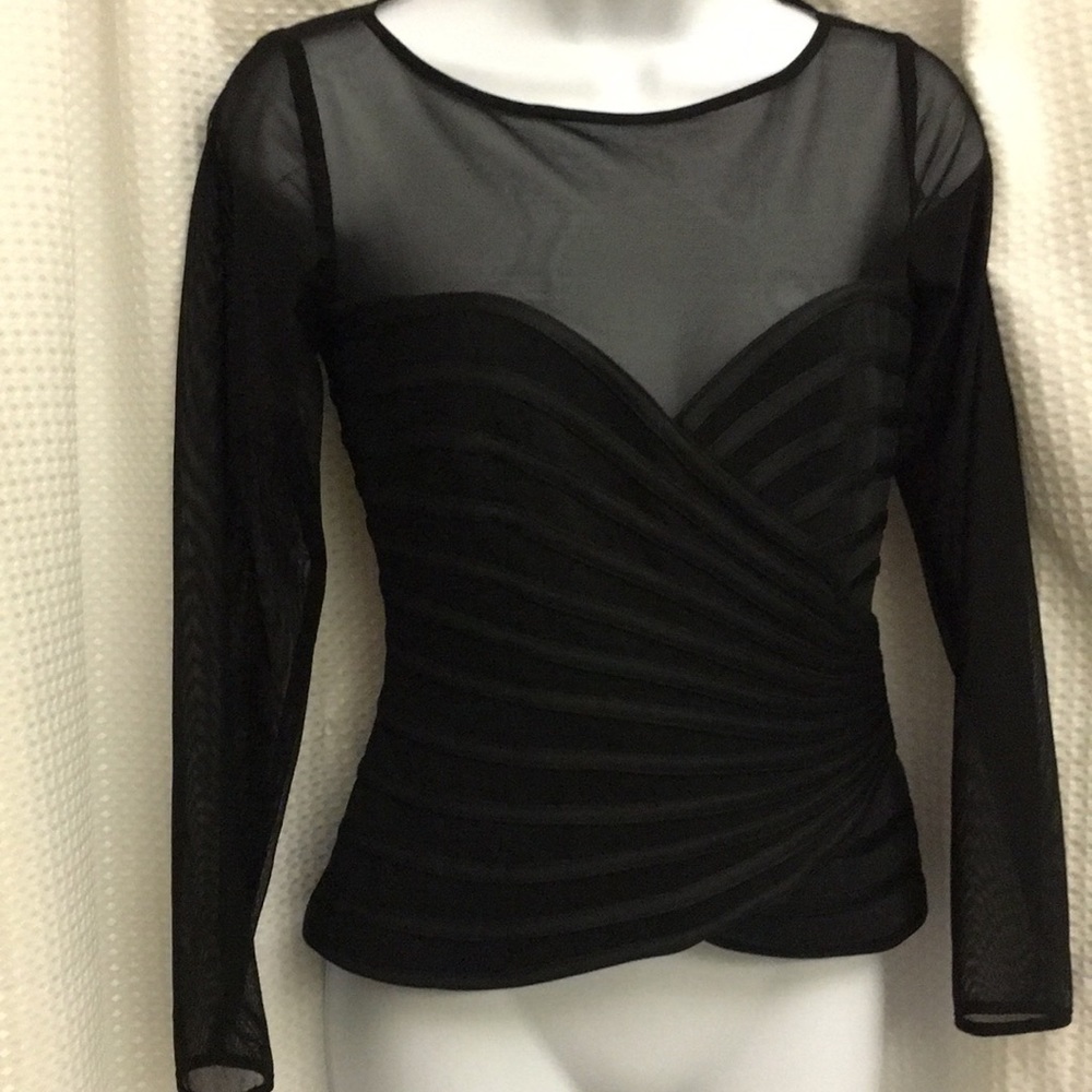 Sheer Black Bustier Top
